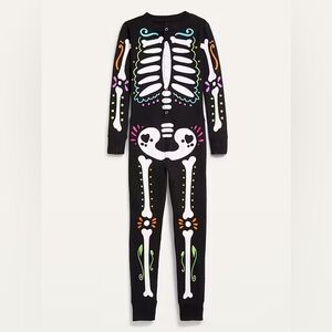 Old Navy Black Skeleton Kids Footie